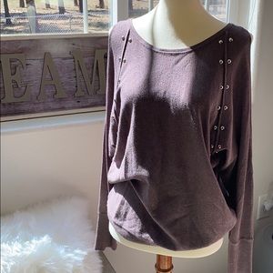 Women's cold shoulder sweater
